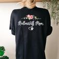 Bullmastiff Dog Mom Floral Women's Oversized Comfort T-Shirt Back Print Black