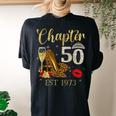 Chapter 50 Years Est 1973 50Th Birthday Wine Leopard Shoe Women's Oversized Comfort T-shirt Back Print Black