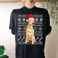 Christmas Labrador Dog Ugly Dog Sweater Women's Oversized Comfort T-shirt Back Print Black