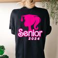 Class Of 2024 Senior Pink Seniors 2024 Girls Women's Oversized Comfort T-shirt Back Print Black