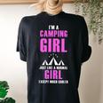 Im A Cool Camping Girl Women Hiking Hunting Women's Oversized Comfort T-Shirt Back Print Black