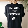 Im With The Cowgirl Costume Halloween Matching Women's Oversized Comfort T-Shirt Back Print Black