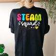 Cute Steam Teacher Girls Boys Team Steam Squad Women's Oversized Comfort T-shirt Back Print Black