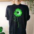 Daisy Flower Gastroparesis Awareness Women's Oversized Comfort T-Shirt Back Print Black