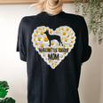 Dog Mom Love Heart White Daisy Flowers Manchester Terrier Women's Oversized Comfort T-Shirt Back Print Black