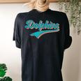 Dolphins Sports Name Vintage Retro For Boy Girl Women's Oversized Comfort T-shirt Back Print Black