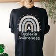 Dyslexia Awareness For Teachers And Students Dyslexia Month Women's Oversized Comfort T-shirt Back Print Black
