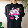 Er Nurse Vintage Ed Emergency Department Nurse Life Women's Oversized Comfort T-shirt Back Print Black