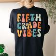 Fifth Grade Vibes 5Th Grade Team Retro 1St Day Of School Women's Oversized Comfort T-shirt Back Print Black