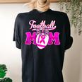 Football Cheer Mom Pink For Breast Cancer Warrior Women's Oversized Comfort T-shirt Back Print Black