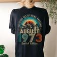 50 Years Old August 1973 Vintage 50Th Birthday Women's Oversized Comfort T-shirt Back Print Black