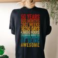 50Th Birthday Old Meter 50 Year Old Women's Oversized Comfort T-shirt Back Print Black