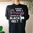 Karate Black Belt Saying For Taekwondo Girl Women's Oversized Comfort T-shirt Back Print Black