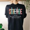 Science Teacher Definition For & Women's Oversized Comfort T-shirt Back Print Black