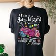 Yarn Wizard For Or Girls Women's Oversized Comfort T-shirt Back Print Black