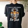 God's Children Are Not For Sale Quote God's Children Women's Oversized Comfort T-shirt Back Print Black