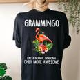 Grammingo Like An Grandma Only Awesome Floral Women's Oversized Comfort T-Shirt Back Print Black