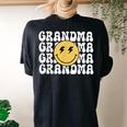 Grandma One Happy Dude Birthday Theme Family Matching Women's Oversized Comfort T-shirt Back Print Black