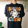 Groovy Boo Boo Crew Nurse Ghost Halloween Nurse Women's Oversized Comfort T-shirt Back Print Black