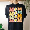 Groovy Mom Daisy Flower For Mom Of Girl Women's Oversized Comfort T-Shirt Back Print Black
