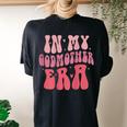 Groovy Retro In My Godmother Era Godmama On Back Women's Oversized Comfort T-shirt Back Print Black