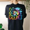 Happy Last Day Of School Peace Out Prek Tie Dye Women's Oversized Comfort T-Shirt Back Print Black