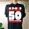 Hip-Hop 50 Years Old Women's Oversized Comfort T-shirt Back Print Black