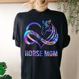 Horse Mom I Love You To The Barn And Back Cowgirl Riding Women's Oversized Comfort T-Shirt Back Print Black