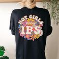 Hot Girls Have Ibs Groovy 70S Irritable Bowel Syndrome Women's Oversized Comfort T-Shirt Back Print Black