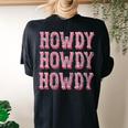 Howdy Rodeo Women Vintage Western Country Southern Cowgirl Women's Oversized Comfort T-Shirt Back Print Black