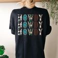 Howdy Rodeo Western Country Cowboy Cowgirl Southern Vintage Women's Oversized Comfort T-Shirt Back Print Black