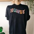 Howdy Rodeo Western Country Southern Cowgirl Vintage For Women Women's Oversized Comfort T-Shirt Back Print Black