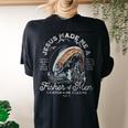 Jesus Made Me A Fisher Of I Catch He Cleans Women's Oversized Comfort T-shirt Back Print Black