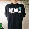 Just One More Seashell I Promise Scuba Diver Diving Snorkel  Gift For Womens Gift For Women Women's Oversized Graphic Back Print Comfort T-shirt Black