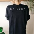 Be Kind Orange Unity Day Antibullying Choose Kindness Women's Oversized Comfort T-Shirt Back Print Black