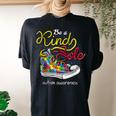 Be A Kind Sole Autism Awareness Puzzle Shoes Be Kind Women's Oversized Comfort T-Shirt Back Print Black