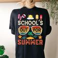 Last Day Of Schools Out For Summer Vacation Teachers Women's Oversized Comfort T-Shirt Back Print Black