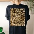 Leopard Spots Animal Print Halloween Costume Women's Oversized Comfort T-Shirt Back Print Black