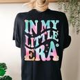 In My Little Era Groovy Sorority Rush Bid Day Reveal Week Women's Oversized Comfort T-shirt Back Print Black