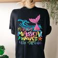 Making Magical Waves 4Th Grade Mermaid Back To School Girls Women's Oversized Comfort T-shirt Back Print Black