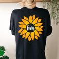 Matching Big Little Greek Reveal Sorority Family Sunflower Women's Oversized Comfort T-Shirt Back Print Black