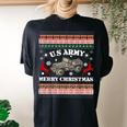 Merry Christmas-Us Army-Ugly Christmas Sweater T Women's Oversized Comfort T-shirt Back Print Black