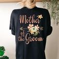 Mother Of The Groom Wedding Party Pretty Floral Women's Oversized Comfort T-Shirt Back Print Black
