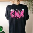 Nurse Breast Cancer Awareness Pink Ribbon Nursing Cma Life Women's Oversized Comfort T-shirt Back Print Black