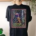 Occult Baba Yaga Russia Horror Gothic Grunge Satan Vintage Russia Women's Oversized Comfort T-shirt Back Print Black