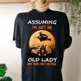 Old Lady Witch Halloween For Women's Oversized Comfort T-shirt Back Print Black