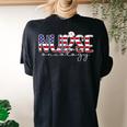 Oncology Nurse 4Th Of July Us Flag Nurse Radiation Oncology Women's Oversized Graphic Back Print Comfort T-shirt Black
