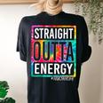 Paraprofessional Straight Outta Energy Teacher End Of Year Women's Oversized Comfort T-Shirt Back Print Black