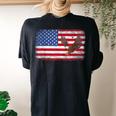 Patriotic Eagle 4Th Of July Usa American Flag Men Women Kids Women's Oversized Graphic Back Print Comfort T-shirt Black