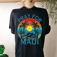 Pray For Maui Hawaii Wildflower Support Men Women Women's Oversized Comfort T-shirt Back Print Black